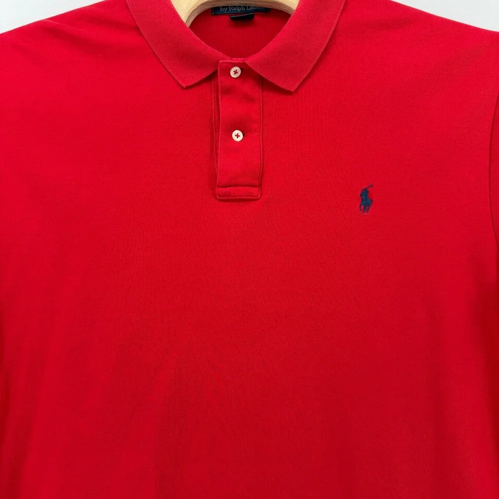 Polo Ralph Lauren Polo Shirt Mens XL Red Short Sleeve Embroidered Pony Logo